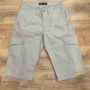 Lee Gray Cargo Shorts with Utility Design